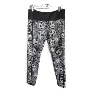 Constantly Varied Gear Leggings‎ Womens XL Gray Sugar Skulls Pockets Squat Proof